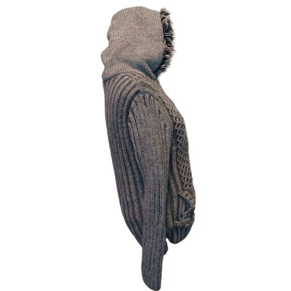 Jeel Sweater/Jacket Lined with Sherpa with hood (4929) - Picture 4 of 10